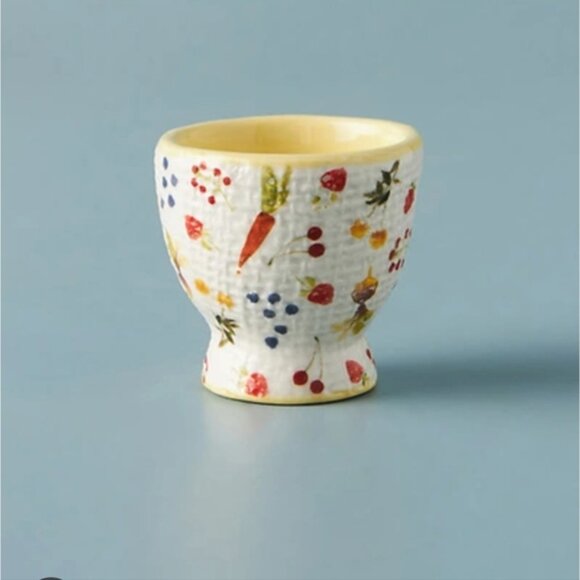 Anthropologie Other - Anthropologie Appoline Egg Cup Set of 2 | NWT | Hand Painted Stoneware | Spring